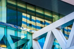 Architectural details of the Convention Center in Baltimore, Maryland.