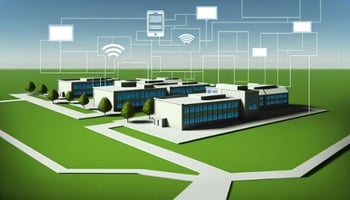 A school campus networked together with cellular wifi 