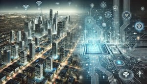 A smart city with a digital twin connected by wireless network